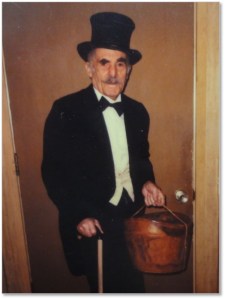 A photo of John Alfred Rambottini at a Colfax Area Historical Society event. It was probably taken in the 1980s. 